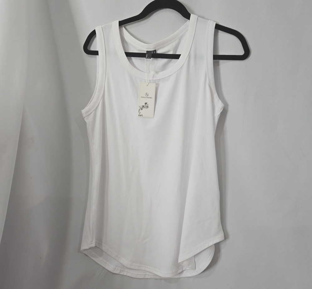 Lillusory White Scoop Neck Tank — Lightweight Everyday Layer